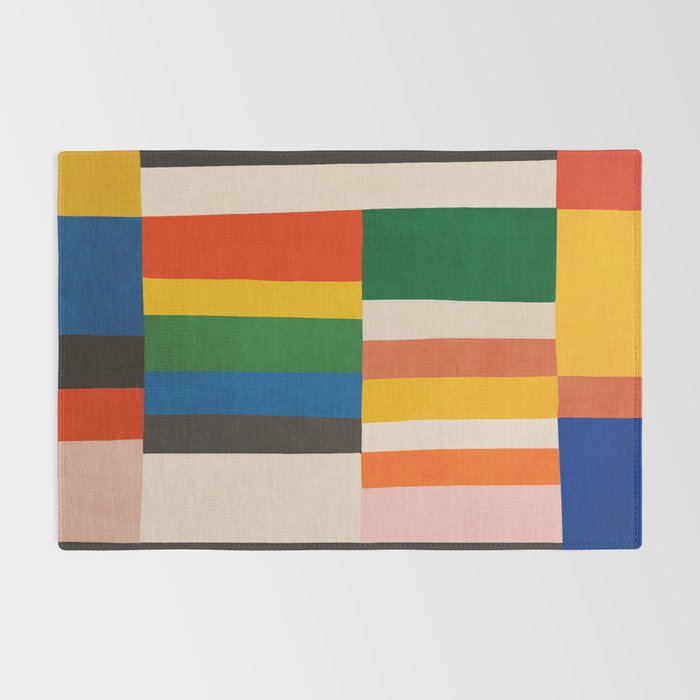 Mid-Century Geometric Artwork Painting Rug Gallery Image 2