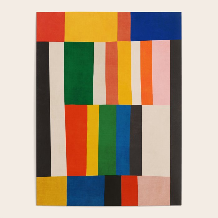 Mid-Century Geometric Artwork Painting Poster Gallery Image 4