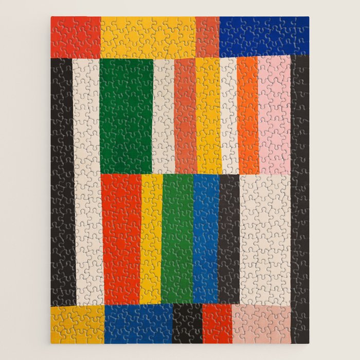 Mid-Century Geometric Artwork Painting Jigsaw Puzzle Gallery Image 1
