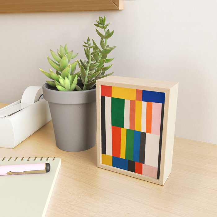 Mid-Century Geometric Artwork Painting Mini Art Print Gallery Image 2