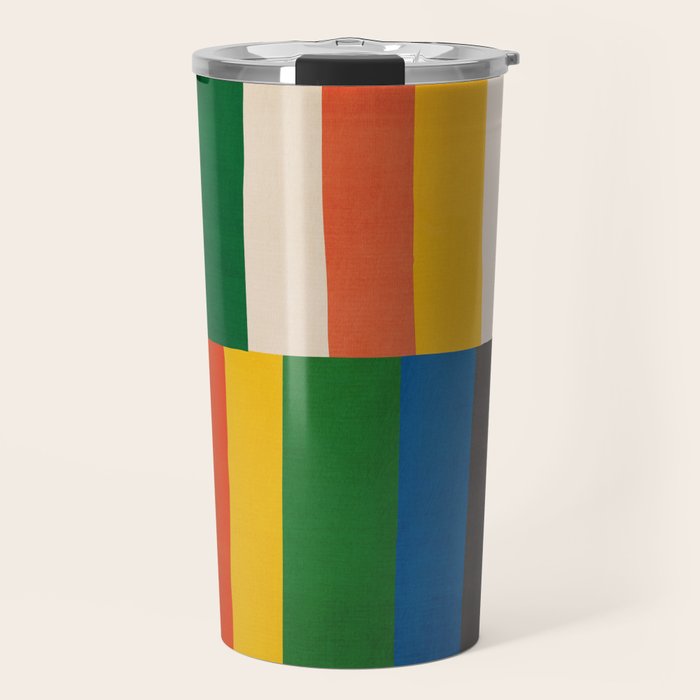 Mid-Century Geometric Artwork Painting Travel Mug Gallery Image 1
