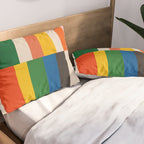 Mid-Century Geometric Artwork Painting Pillow Sham Gallery Image 2