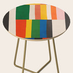 Mid-Century Geometric Artwork Painting Side Table Gallery Image 2