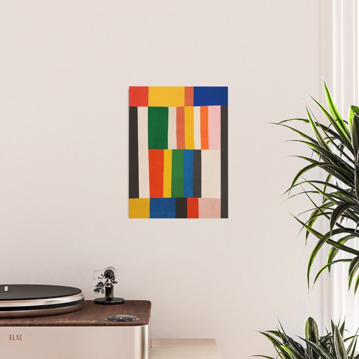 Mid-Century Geometric Artwork Painting Poster Gallery Image 2