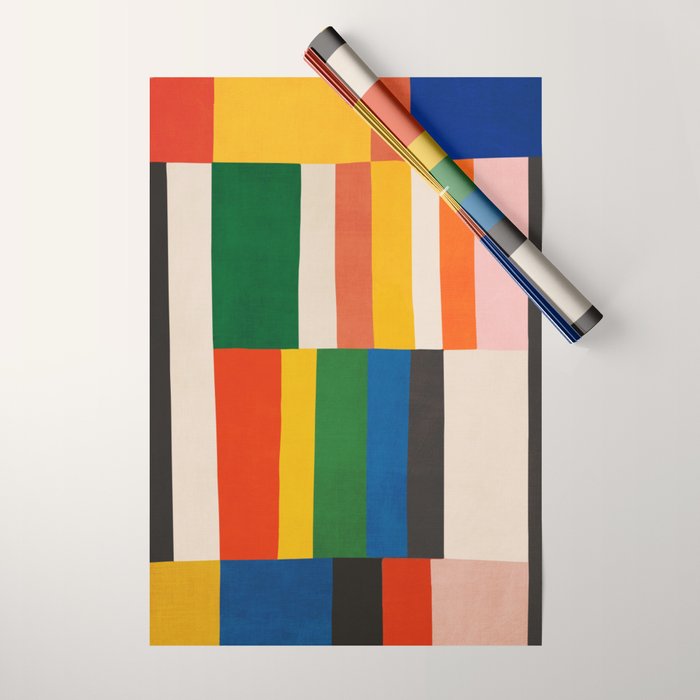 Mid-Century Geometric Artwork Painting Wrapping Paper Gallery Image 1