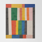 Mid-Century Geometric Artwork Painting Throw Blanket Gallery Image 2
