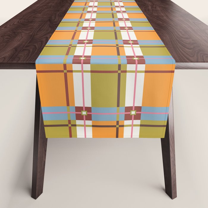 Autumn Breeze Checks Table Runner Gallery Image 1