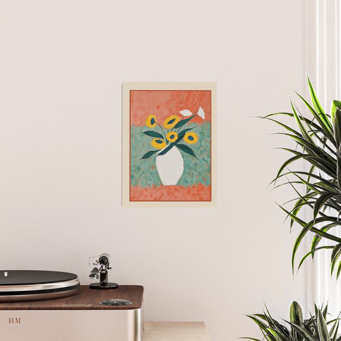 Bold Sunflower Still Life Poster Gallery Image 2