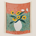 Bold Sunflower Still Life Wall Tapestry Gallery Image 4