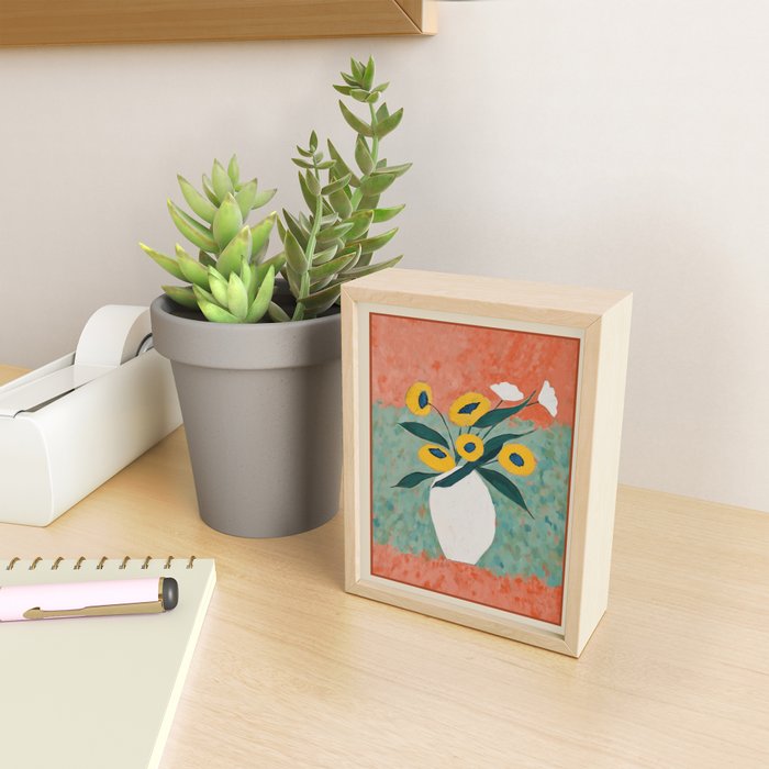 Bold Sunflower Still Life Mini Art Print Gallery Image 2