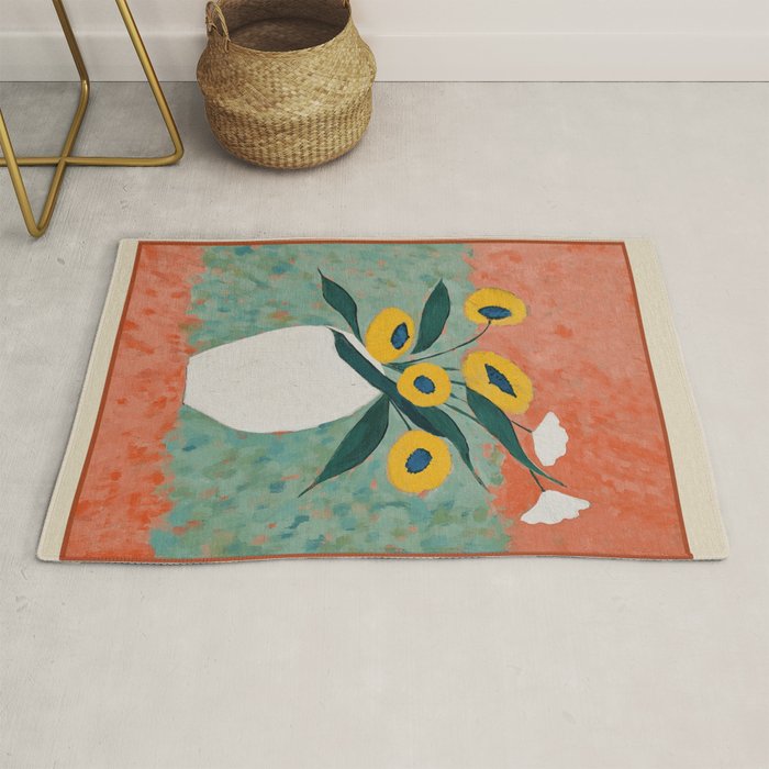 Bold Sunflower Still Life Rug Gallery Image 1