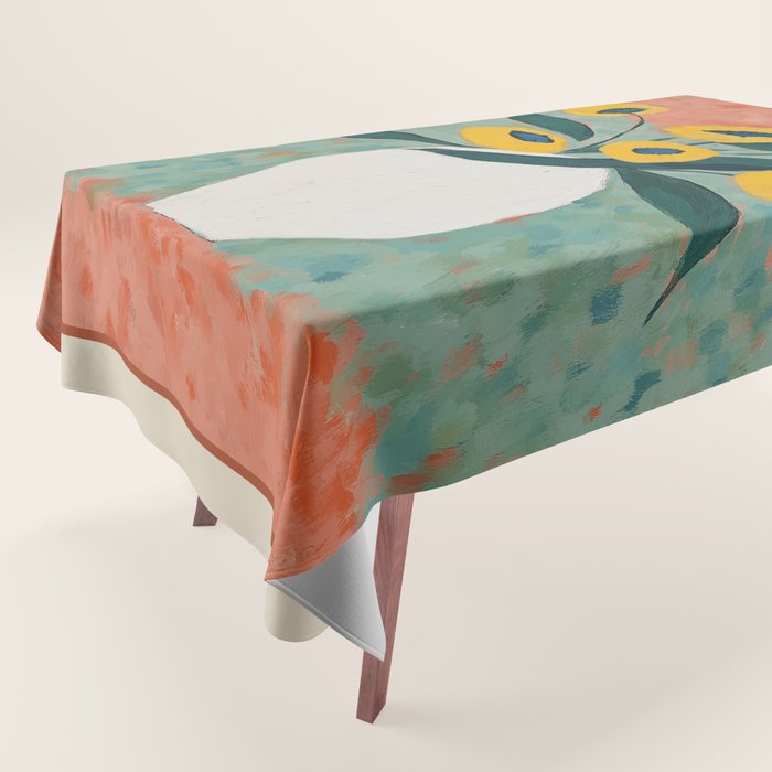 Bold Sunflower Still Life Tablecloth Gallery Image 1