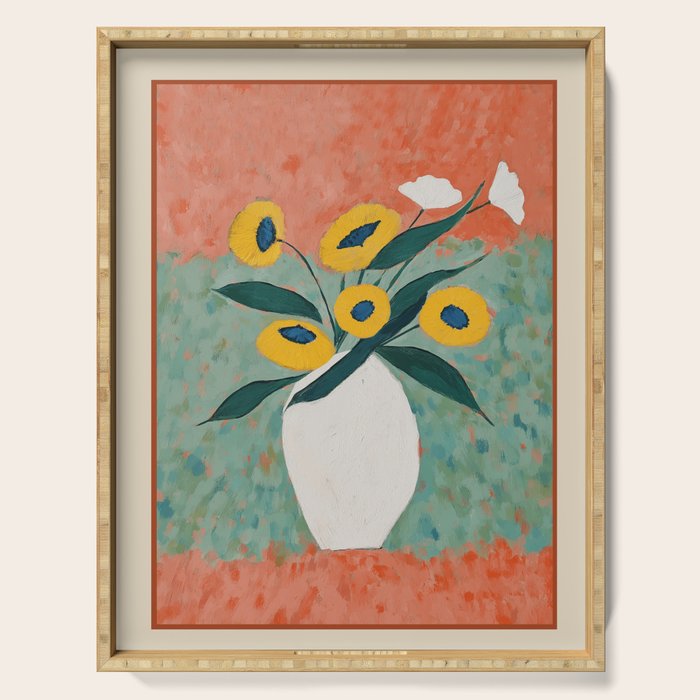 Bold Sunflower Still Life Serving Tray Gallery Image 1