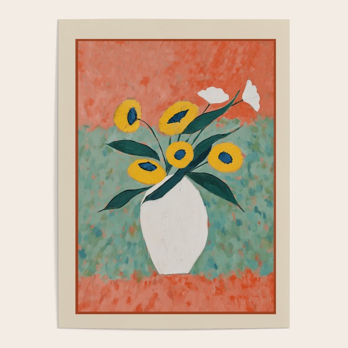 Bold Sunflower Still Life Poster Gallery Image 4