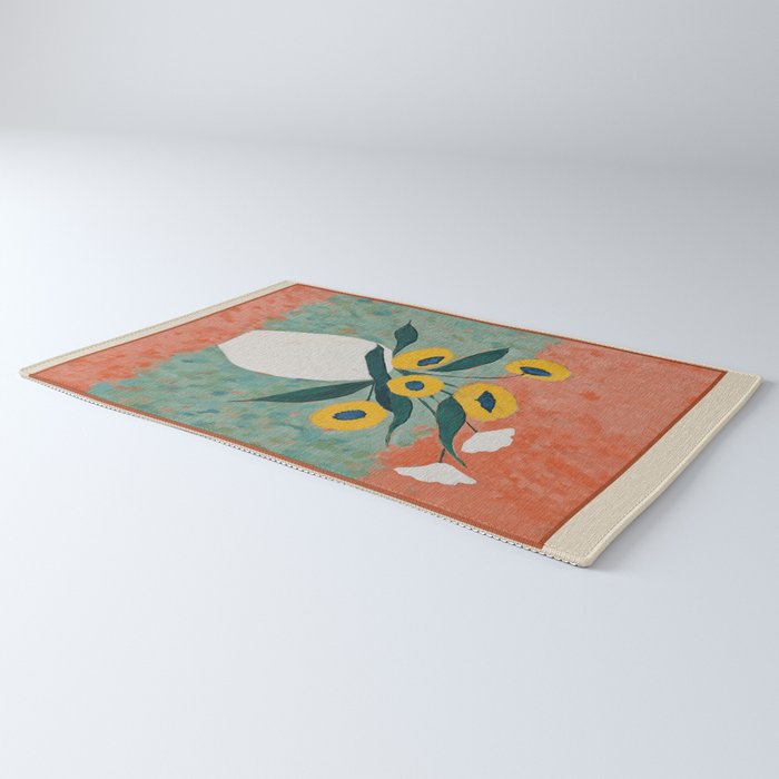 Bold Sunflower Still Life Rug Gallery Image 3