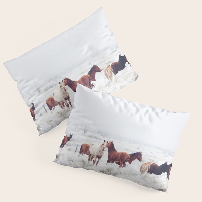Winter Horseland Pillow Sham Gallery Image 3