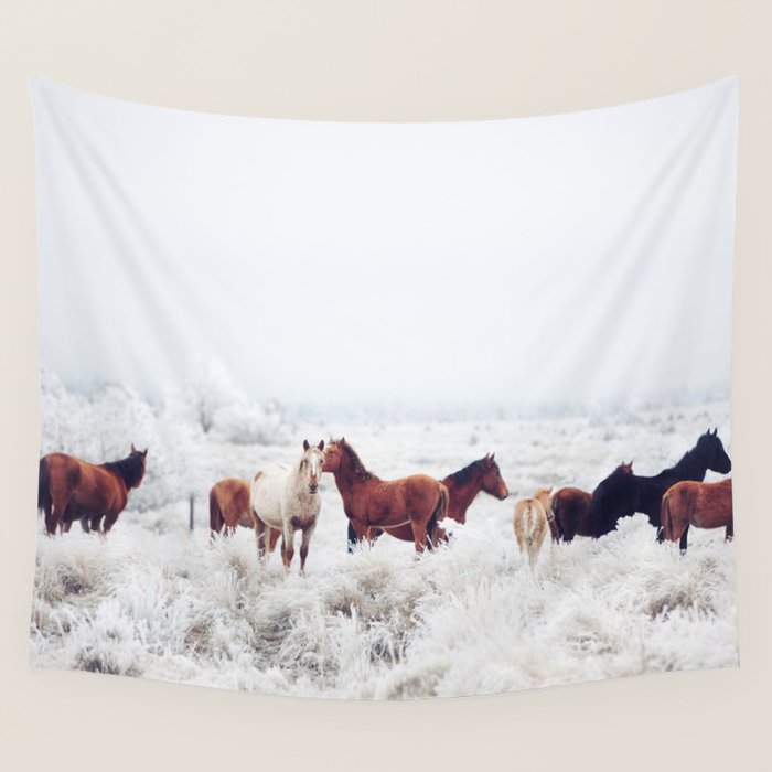 Winter Horseland Wall Tapestry Gallery Image 4