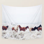 Winter Horseland Wall Tapestry Gallery Image 4