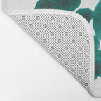 Teal Green Bubble Pattern Inkblot Rorschach Test Bath Mat Gallery Image 2