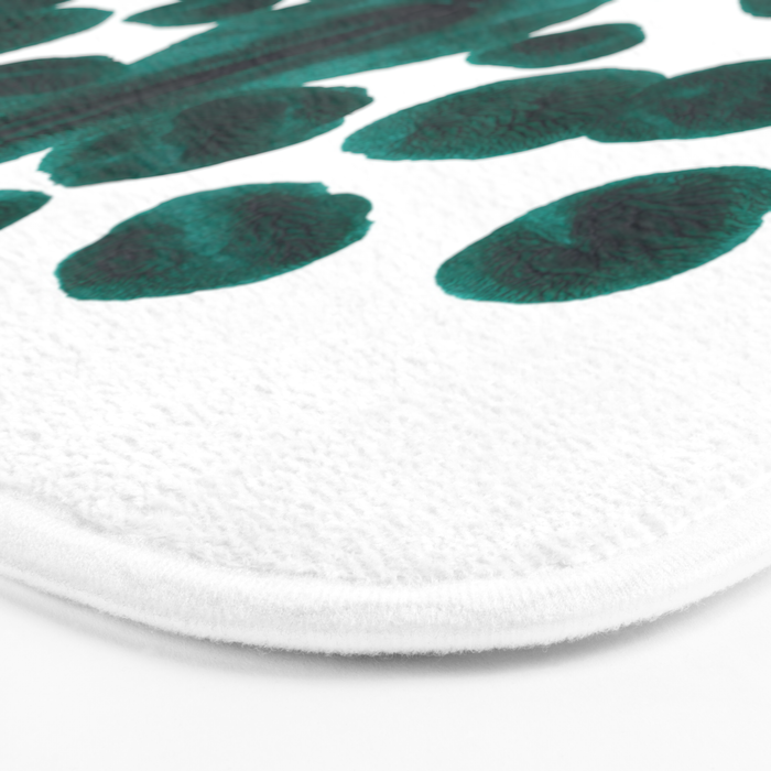 Teal Green Bubble Pattern Inkblot Rorschach Test Bath Mat Gallery Image 3