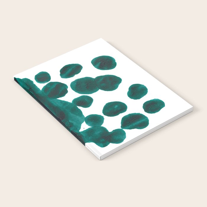 Teal Green Bubble Pattern Inkblot Rorschach Test Notebook Gallery Image 1