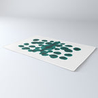 Teal Green Bubble Pattern Inkblot Rorschach Test Rug Gallery Image 3