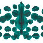 Teal Green Bubble Pattern Inkblot Rorschach Test Coffee Mug Gallery Image 2