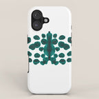 Teal Green Bubble Pattern Inkblot Rorschach Test iPhone Case Gallery Image 1