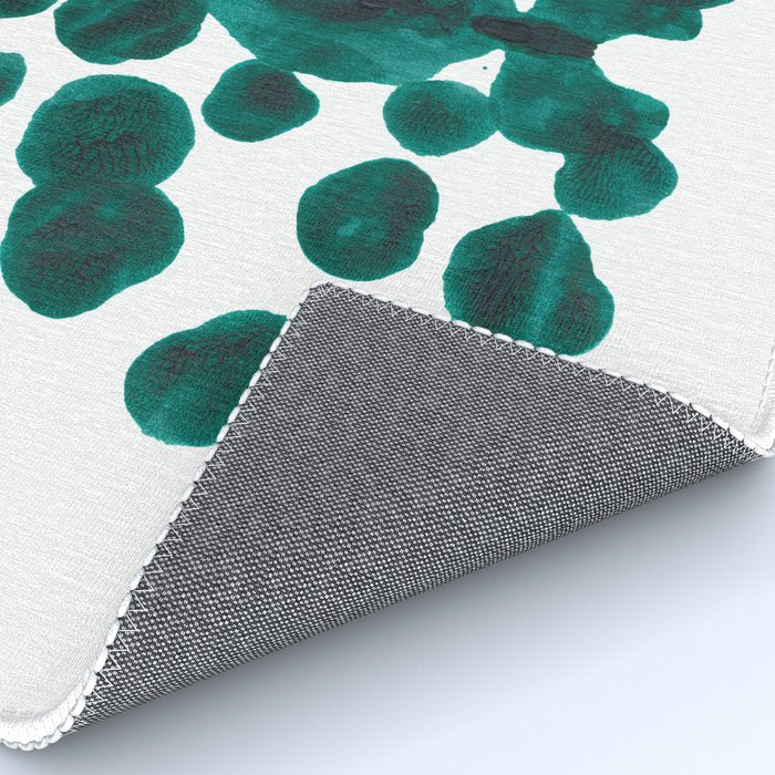 Teal Green Bubble Pattern Inkblot Rorschach Test Rug Gallery Image 4