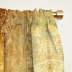 AGED GOLDEN DAMASK Shabby Chic  Window Curtain Gallery Image 2