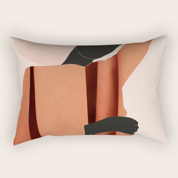 Abstract Art /Minimal Girl  5 Rectangular Pillow Gallery Image 1