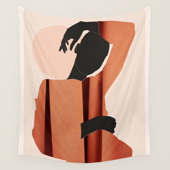 Abstract Art /Minimal Girl  5 Wall Tapestry Gallery Image 4