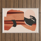 Abstract Art /Minimal Girl  5 Outdoor Rug Gallery Image 1