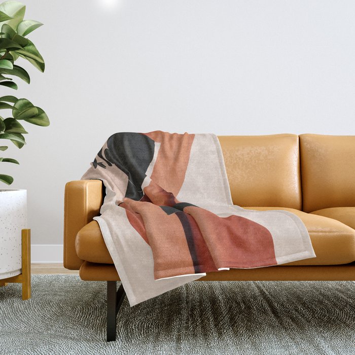 Abstract Art /Minimal Girl  5 Throw Blanket Gallery Image 1