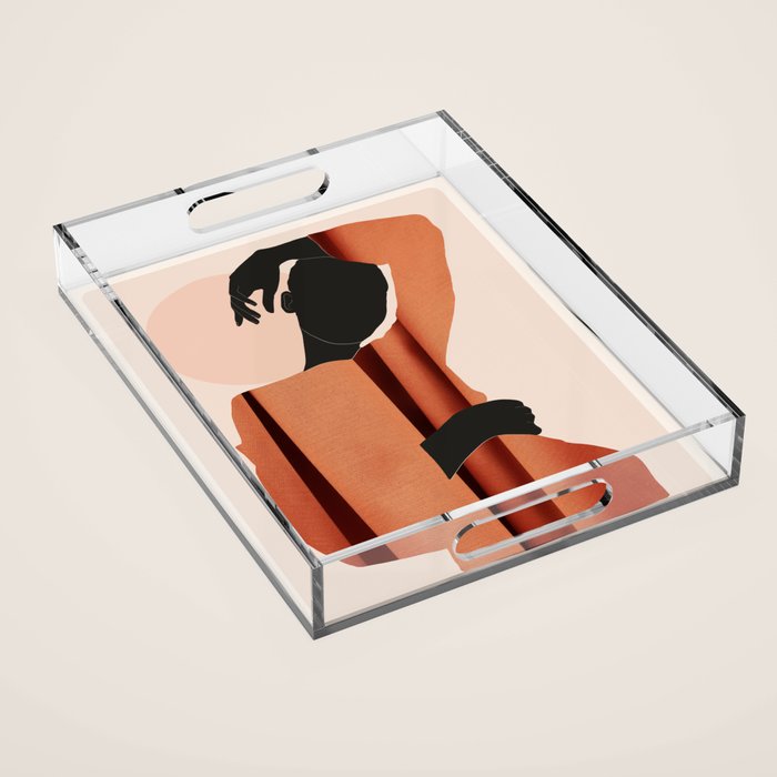 Abstract Art /Minimal Girl  5 Acrylic Tray Gallery Image 1