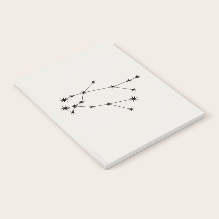 Gemini Zodiac Star Constellation Line Art White Notebook Gallery Image 2