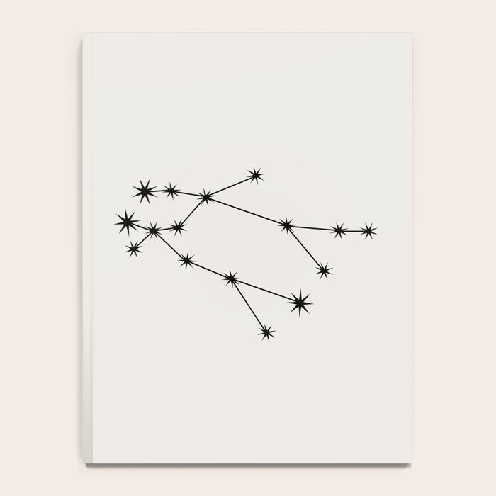 Gemini Zodiac Star Constellation Line Art White Notebook Gallery Image 4