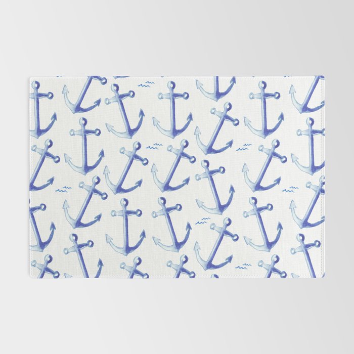 Watercolor Anchor Rug Gallery Image 2