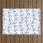 Watercolor Anchor Outdoor Rug Gallery Image 1
