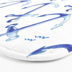 Watercolor Anchor Bath Mat Gallery Image 3