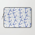 Watercolor Anchor Laptop Sleeve Gallery Image 1