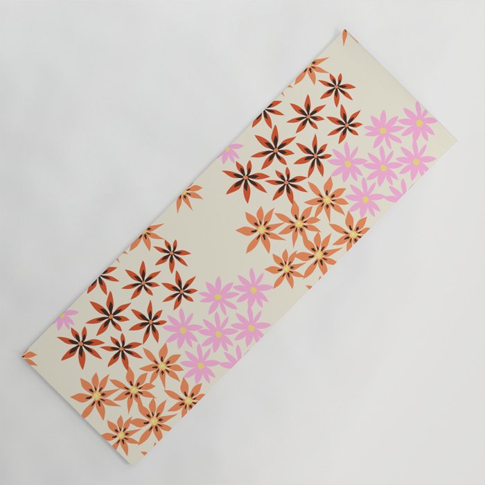 Colorful flowers. Abstract botanical art. Flower market. Tokyo exhibition print Yoga Mat