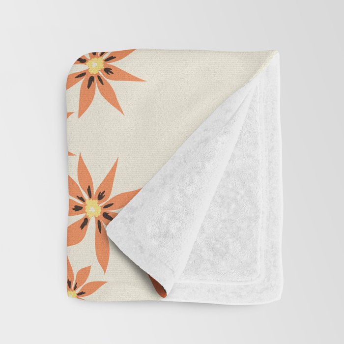 Colorful flowers. Abstract botanical art. Flower market. Tokyo exhibition print Throw Blanket Gallery Image 3