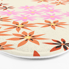 Colorful flowers. Abstract botanical art. Flower market. Tokyo exhibition print Bath Mat Gallery Image 3