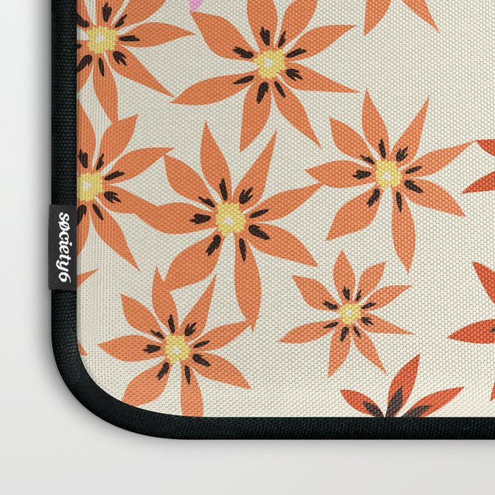 Colorful flowers. Abstract botanical art. Flower market. Tokyo exhibition print Laptop Sleeve Gallery Image 3