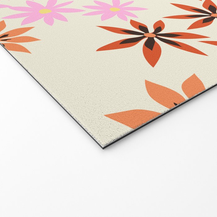 Colorful flowers. Abstract botanical art. Flower market. Tokyo exhibition print Welcome Mat Gallery Image 2