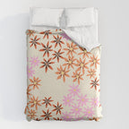 Colorful flowers. Abstract botanical art. Flower market. Tokyo exhibition print Duvet Cover Gallery Image 6