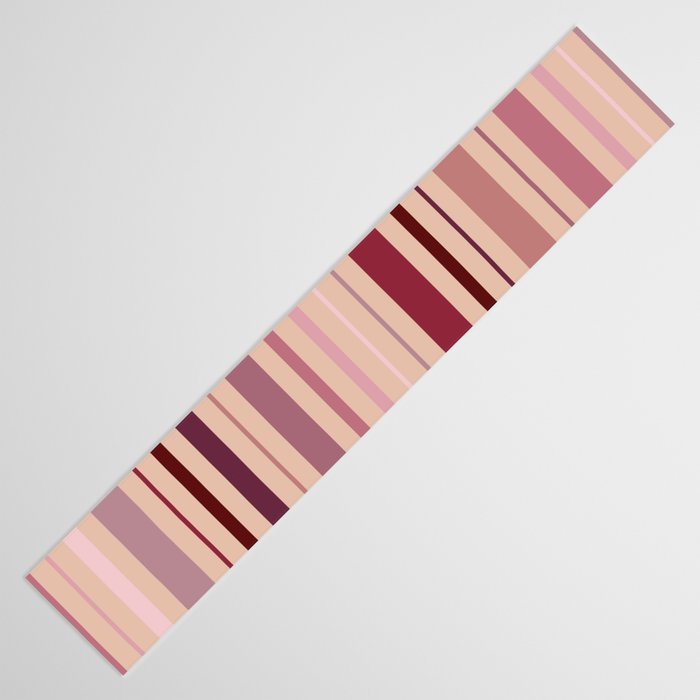 Dusty Rose And Blush Stripes Table Runner Gallery Image 3