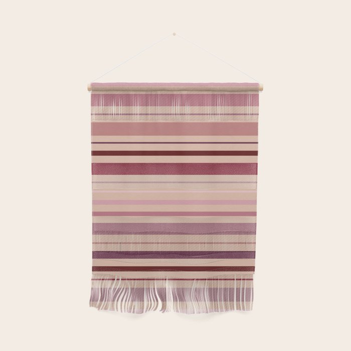 Dusty Rose And Blush Stripes Wall Hanging Gallery Image 1