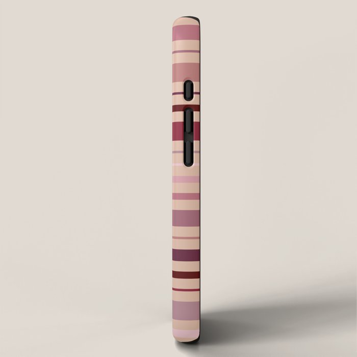Dusty Rose And Blush Stripes iPhone Case Gallery Image 2